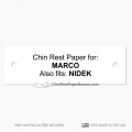 MARCO Original Size Chin Rest Paper